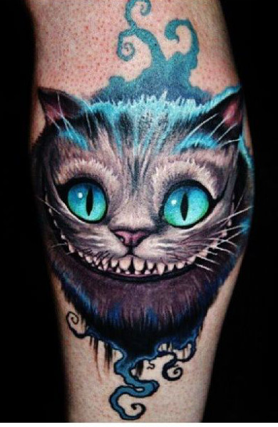 Татуировка Чеширский кот