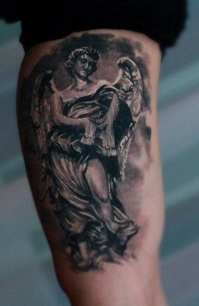 эскиз татуировка ангел