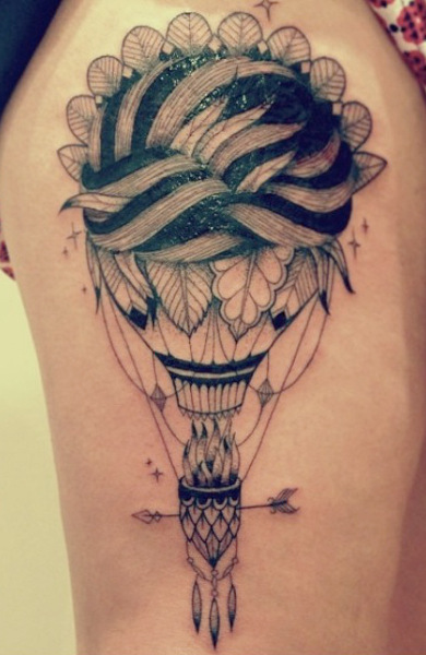 Татуировка воздушный шар