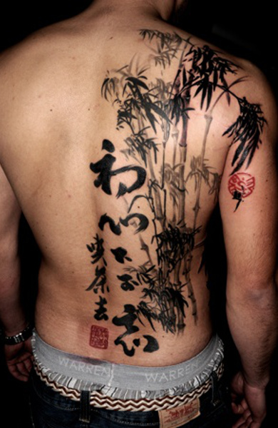 Значение и фото татуировки Бамбук. Bamboo-012