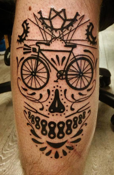 Татуировка велосипед