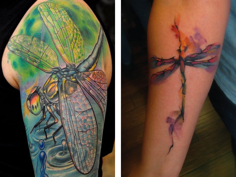 Эскиз татуировка стрекоза и ее значение