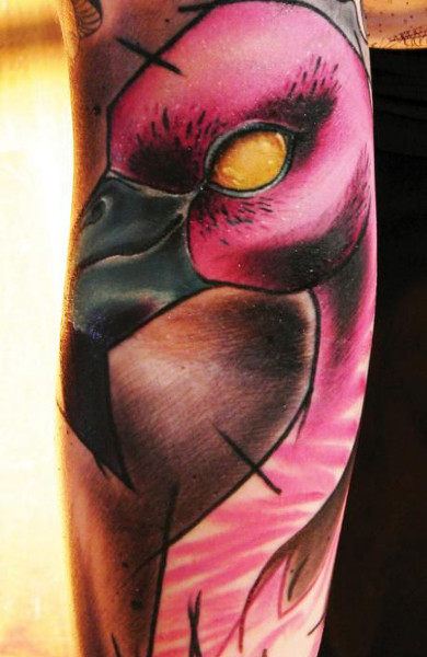Татуировка фламинго