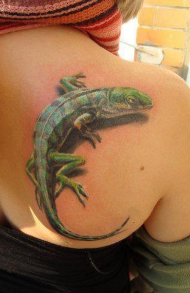 эскиз татуировка ящерица