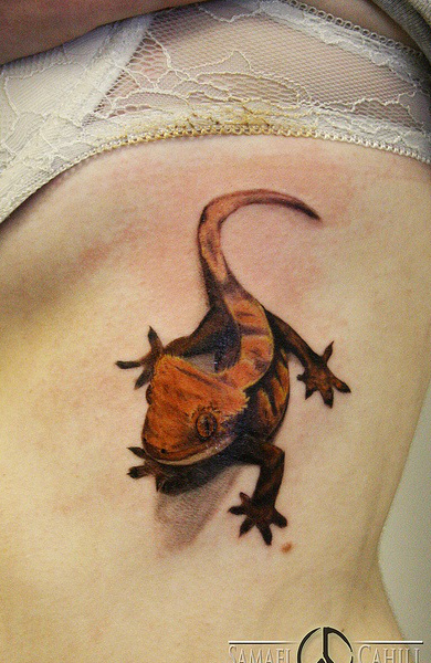 фото татуировка ящерица
