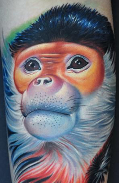 Фото и значение татуировки Обезьяна.  Monkey-011