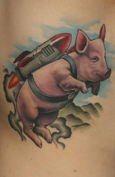 Татуировка свинья