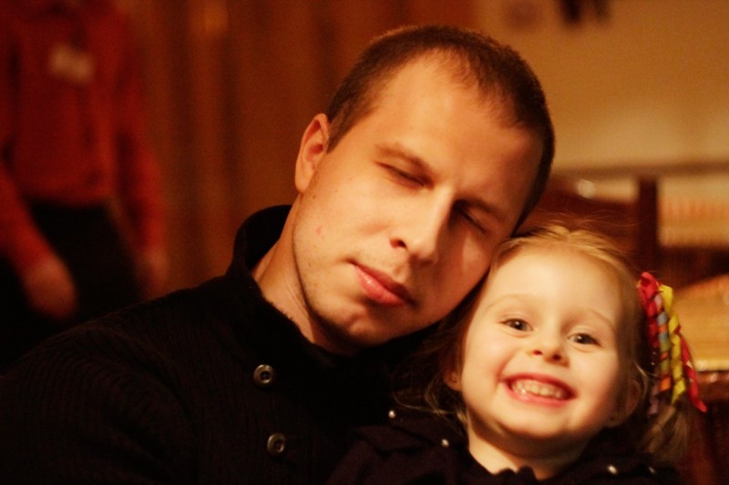 Алексей Платунов и его дочь Маша