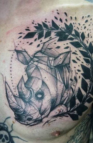 Татуировка носорог