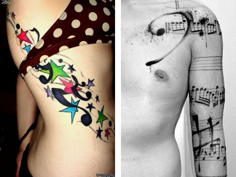 Татуировка ноты и ее значение
