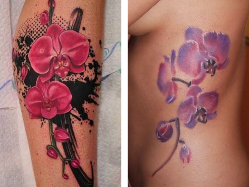 Татуировка орхидея и ее значение