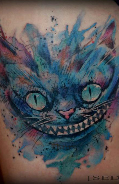 Татуировка Чеширский кот
