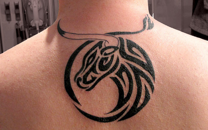 Татуировка знак зодиака телец
