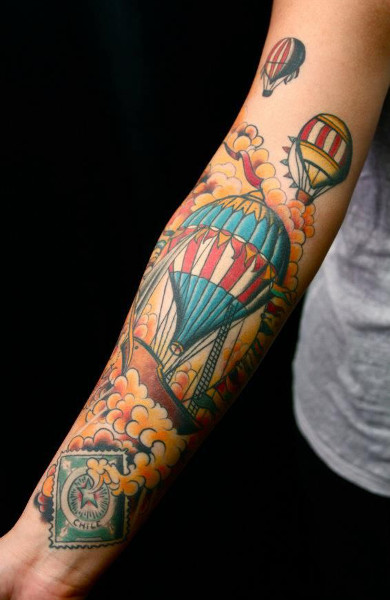 Татуировка воздушный шар