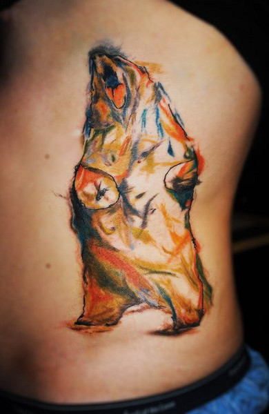 эскиз татуировки медведь