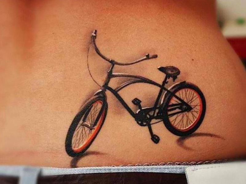 Татуировка велосипед