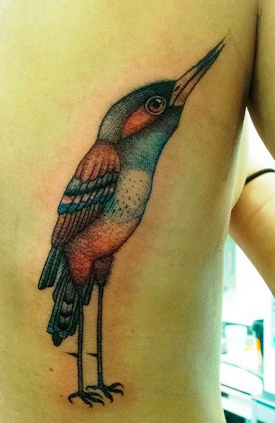 эскиз татуировка птица