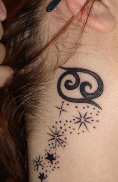 Татуировка знак зодиака Рак