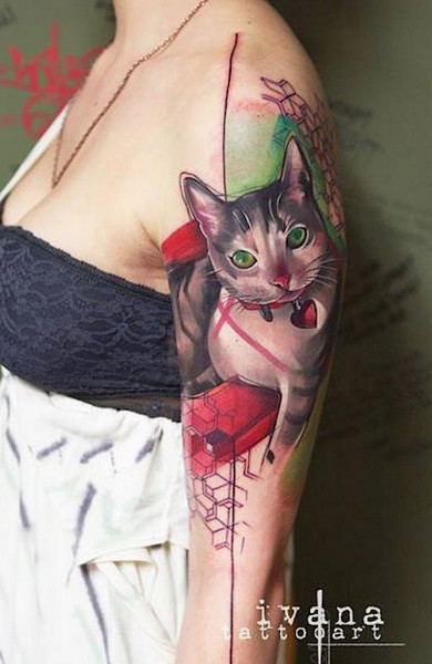 Татуировка кот