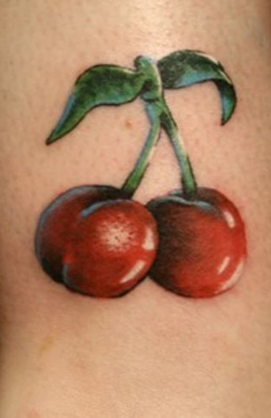 Татуировка вишня