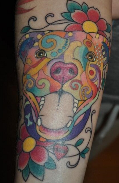 фото татуировка собака