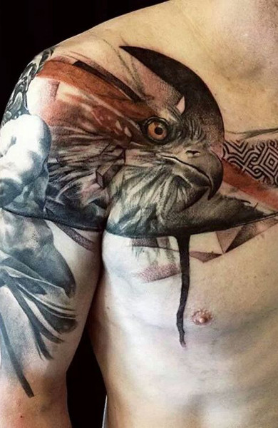 эскиз татуировки орел