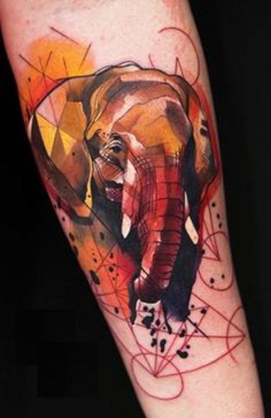Татуировка слон