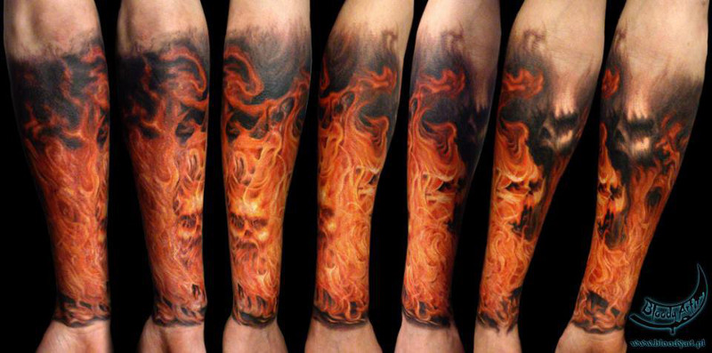 Татуировка огонь