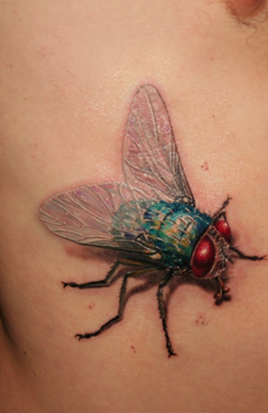 Татуировка муха