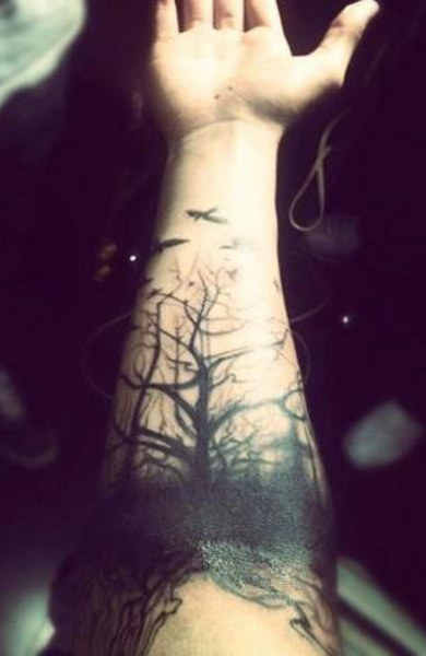 Татуировка лес