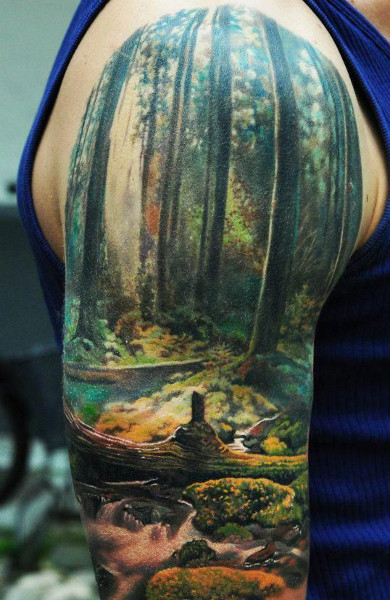 Татуировка лес