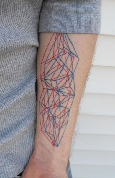 Татуировка в стиле геометрия