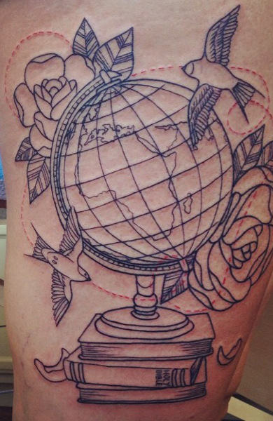 Татуировка глобус