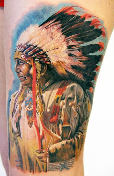Татуировка индеец