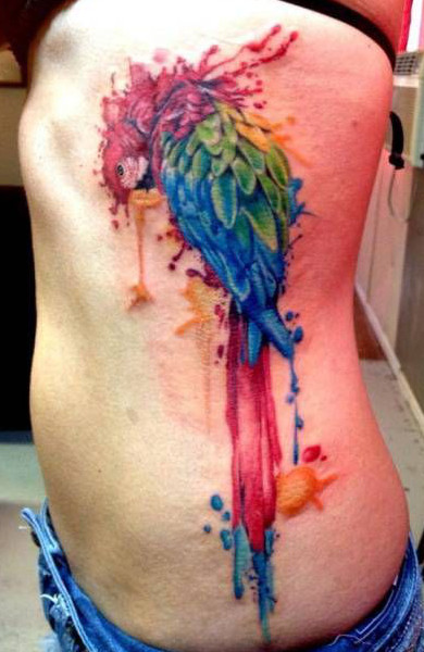 Татуировка попугай