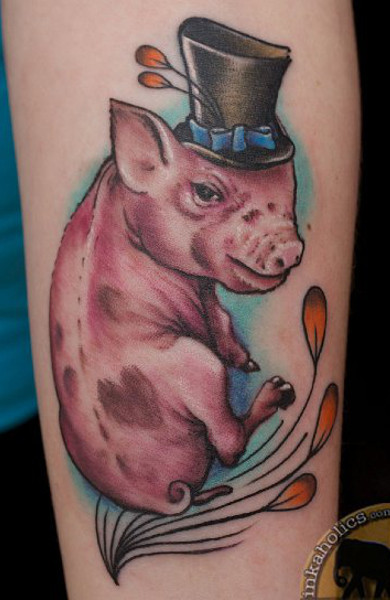 Татуировка свинья