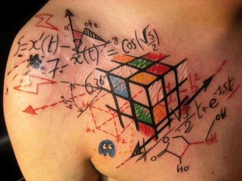 Татуировка кубик Рубика