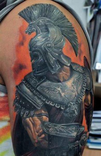 эскиз татуировка спартанец