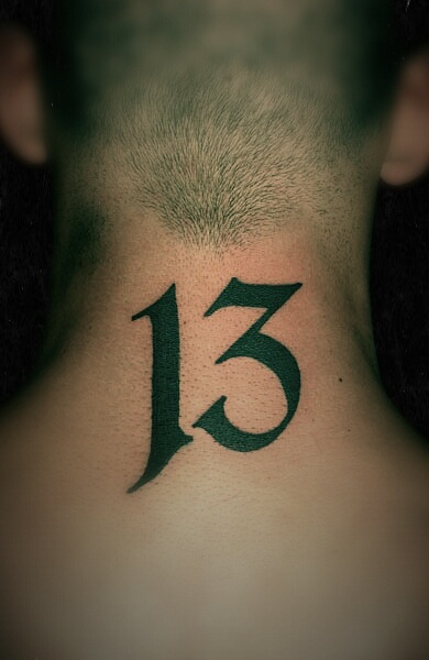 Татуировка число 13