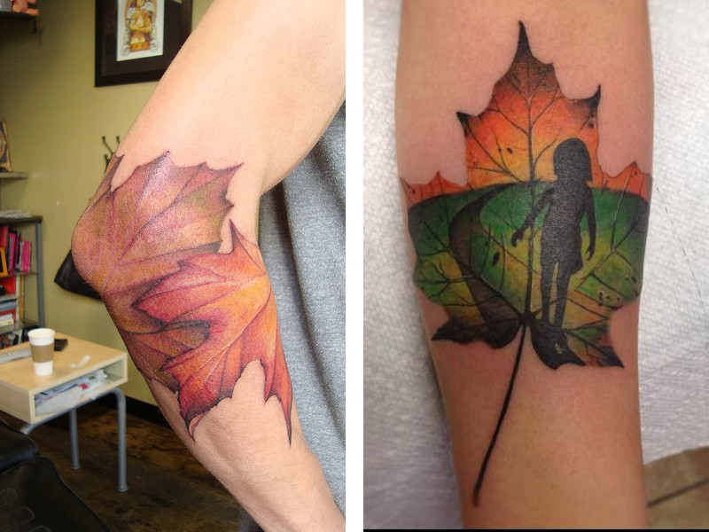 Татуировка кленовый лист и ее значение