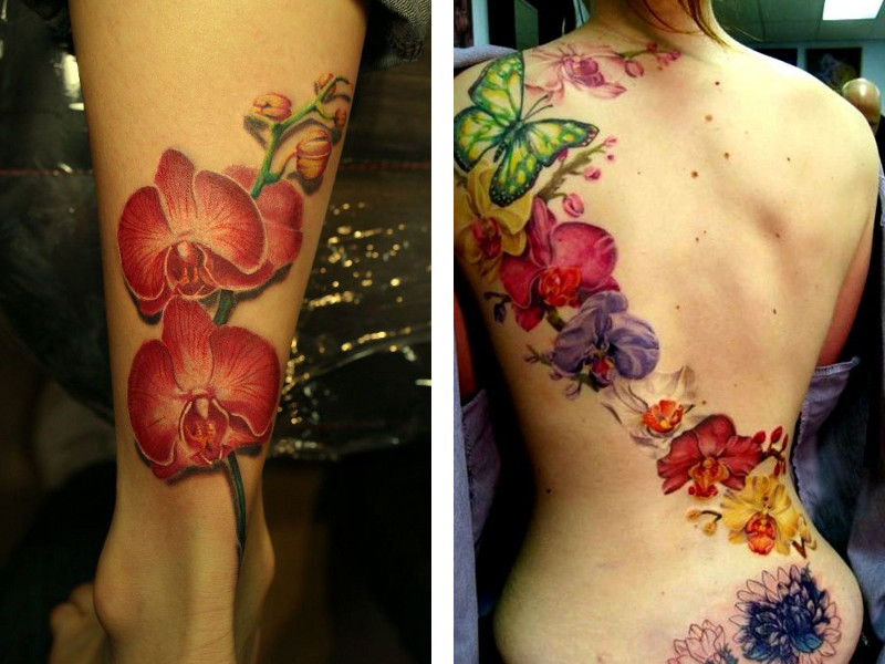 Татуировка орхидея и ее значение