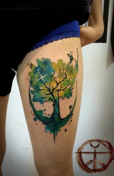 Татуировка дерево